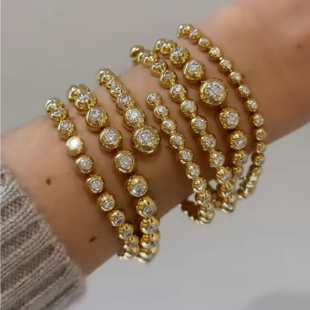 Bracha Mali Cuff Gold Bracelet - Picture 5 of 7
